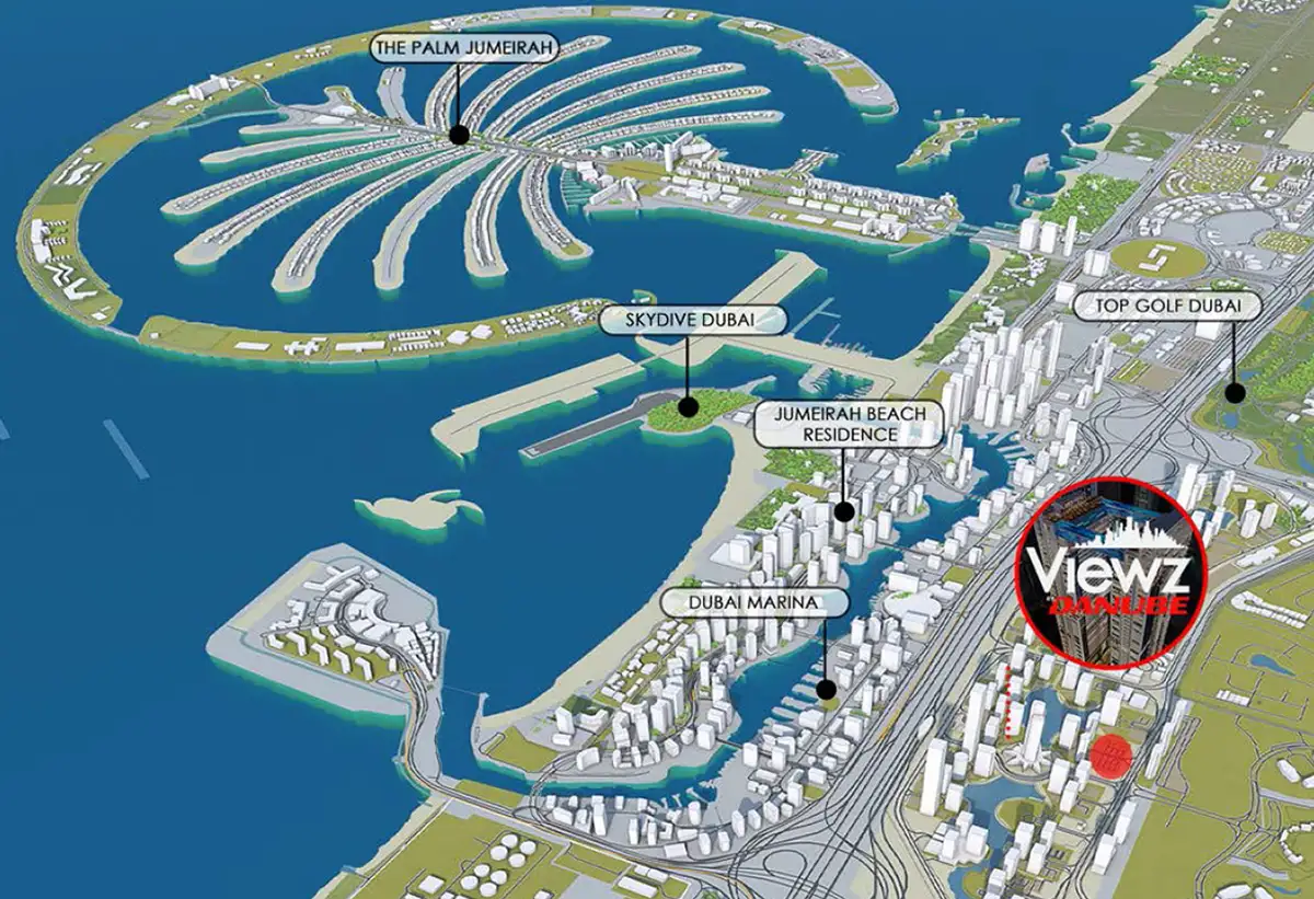 Damac Islands Dubai Location Map