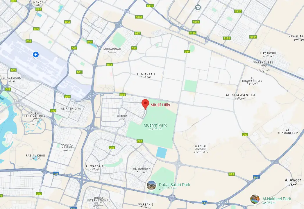 Damac Islands Dubai Location Map