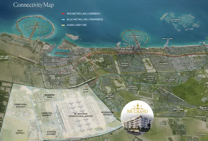 Damac Islands Dubai Location Map