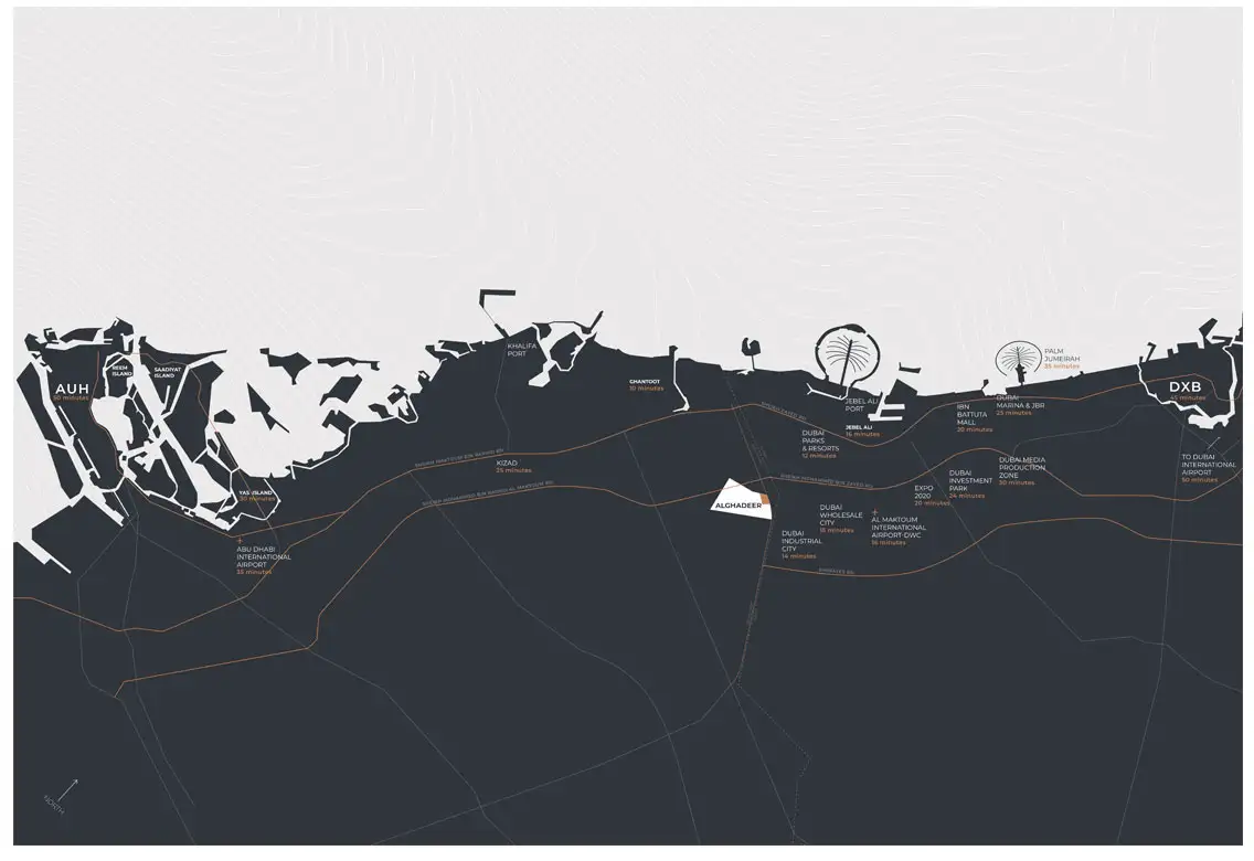 Damac Islands Dubai Location Map