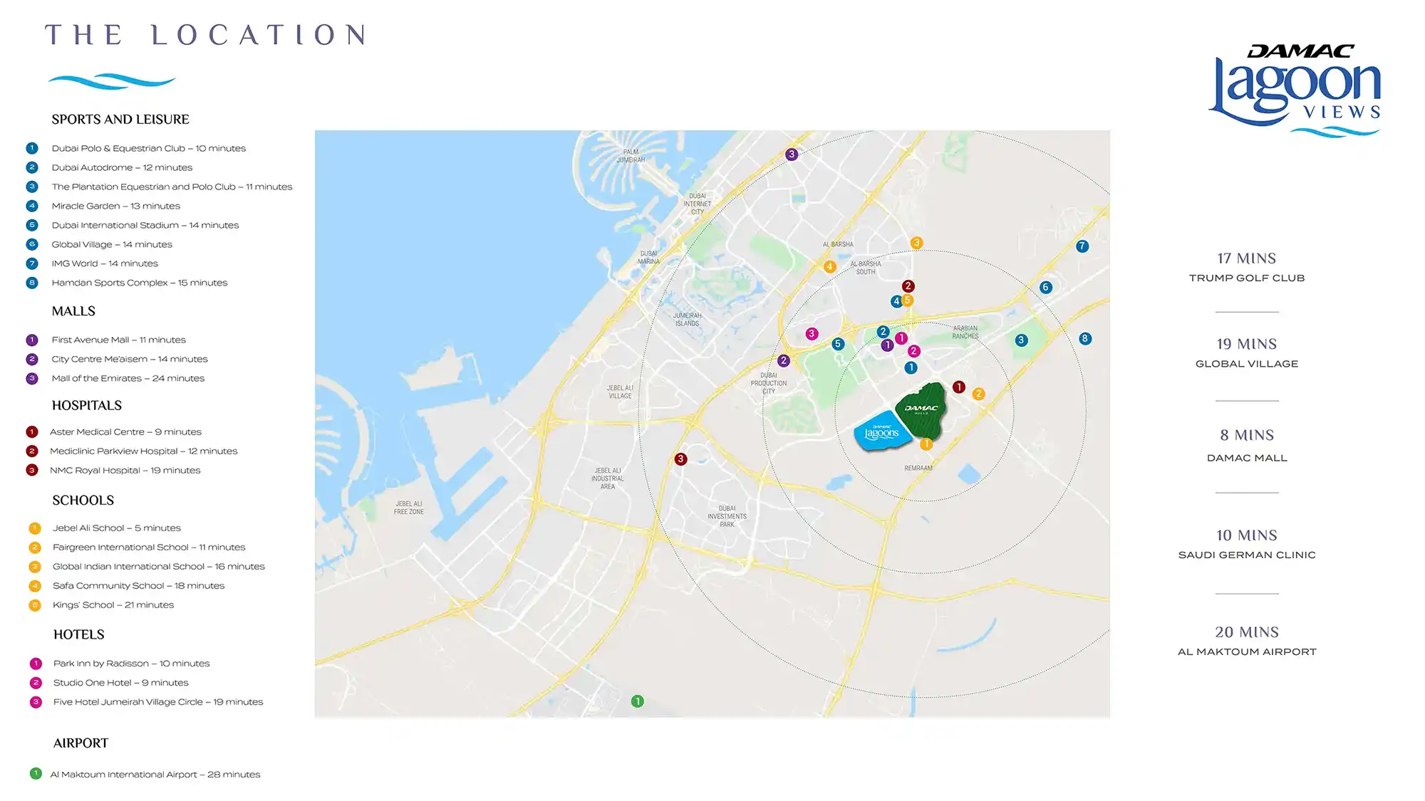 Damac Islands Dubai Location Map
