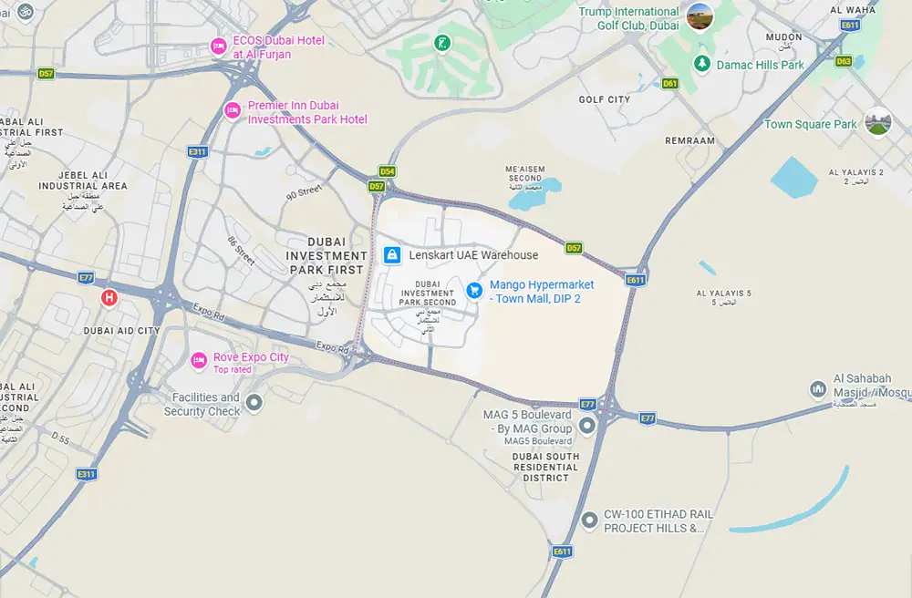 Damac Islands Dubai Location Map