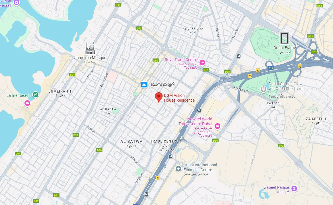 Damac Islands Dubai Location Map