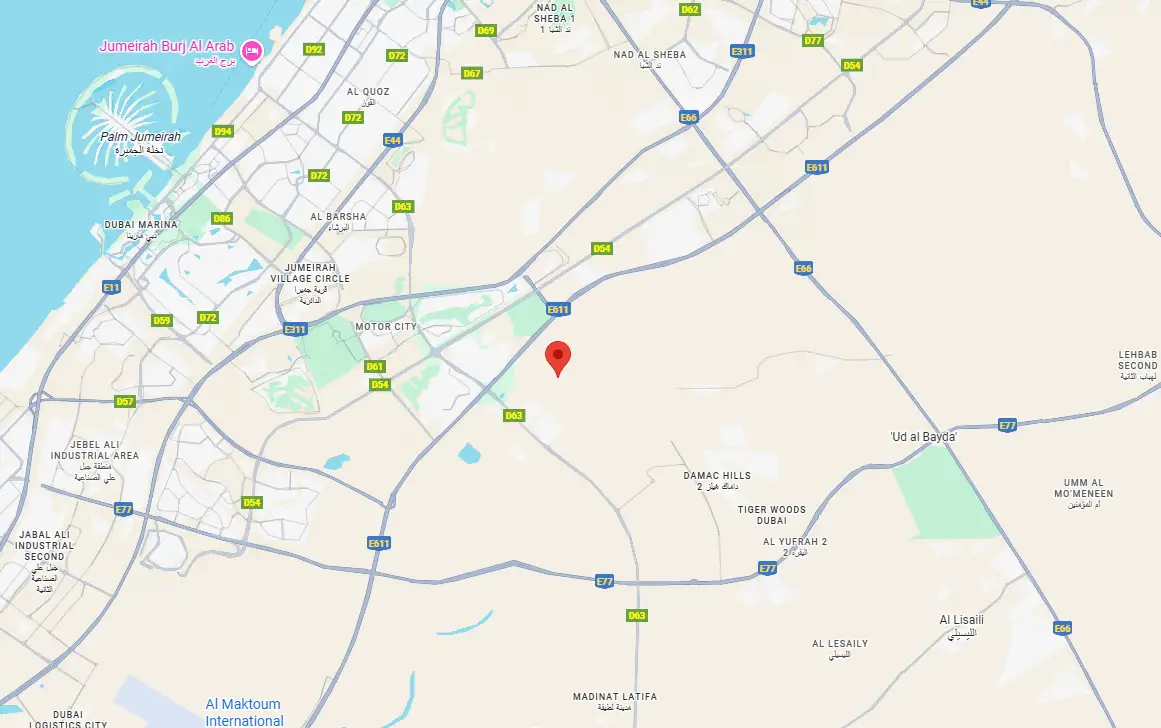 Damac Islands Dubai Location Map