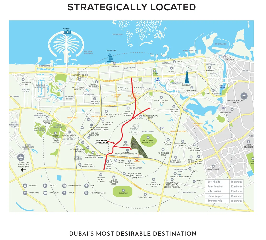 Damac Islands Dubai Location Map