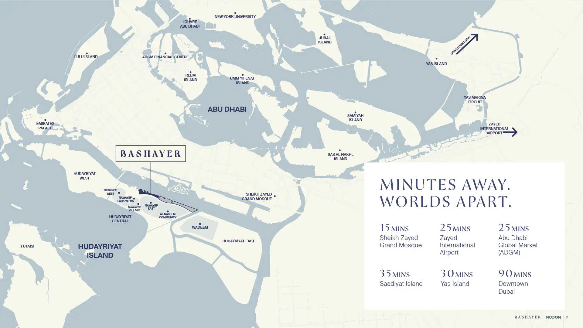 Damac Islands Dubai Location Map