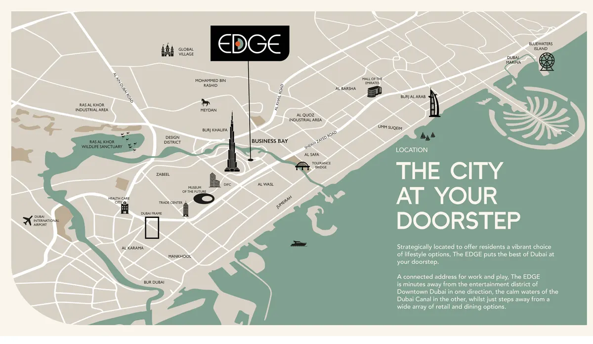 Damac Islands Dubai Location Map