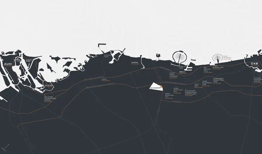 Damac Islands Dubai Location Map