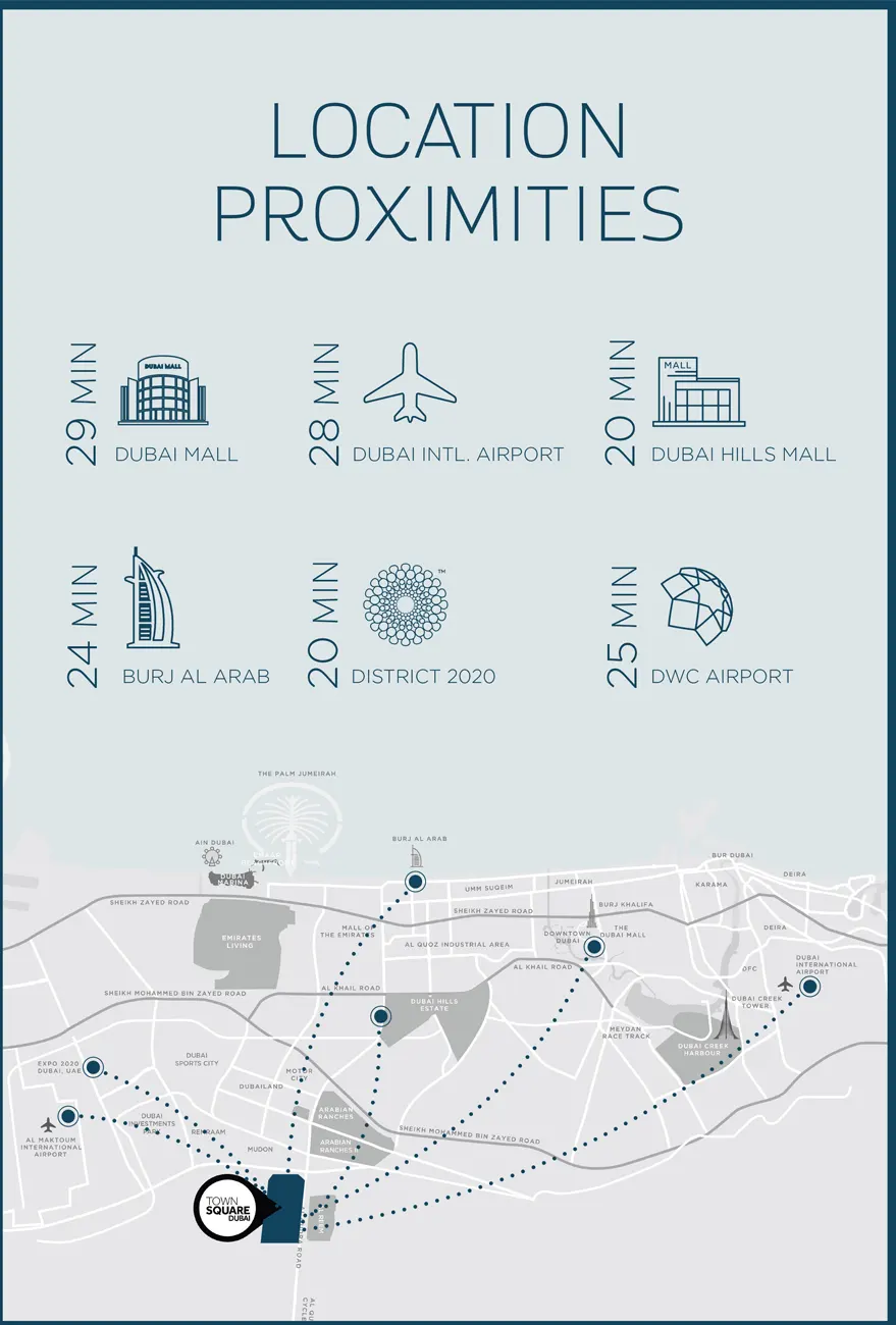 Damac Islands Dubai Location Map