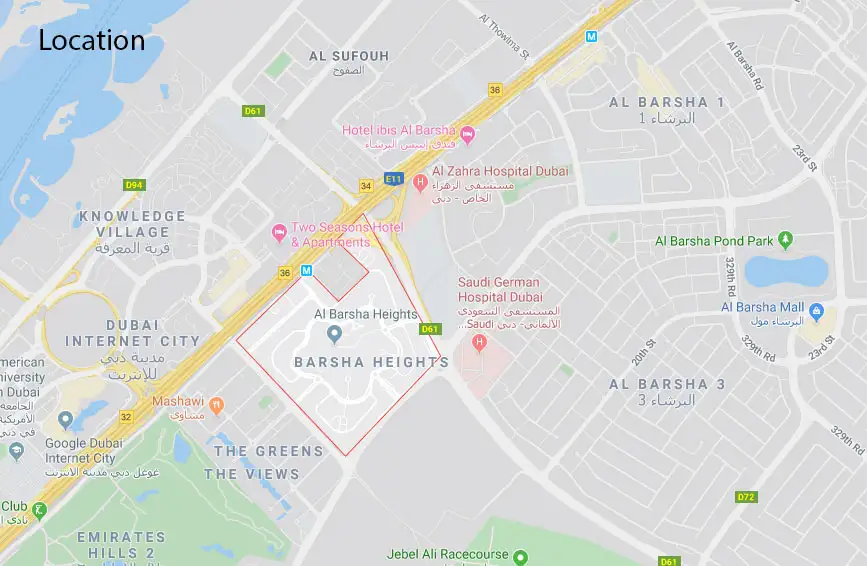 Damac Islands Dubai Location Map