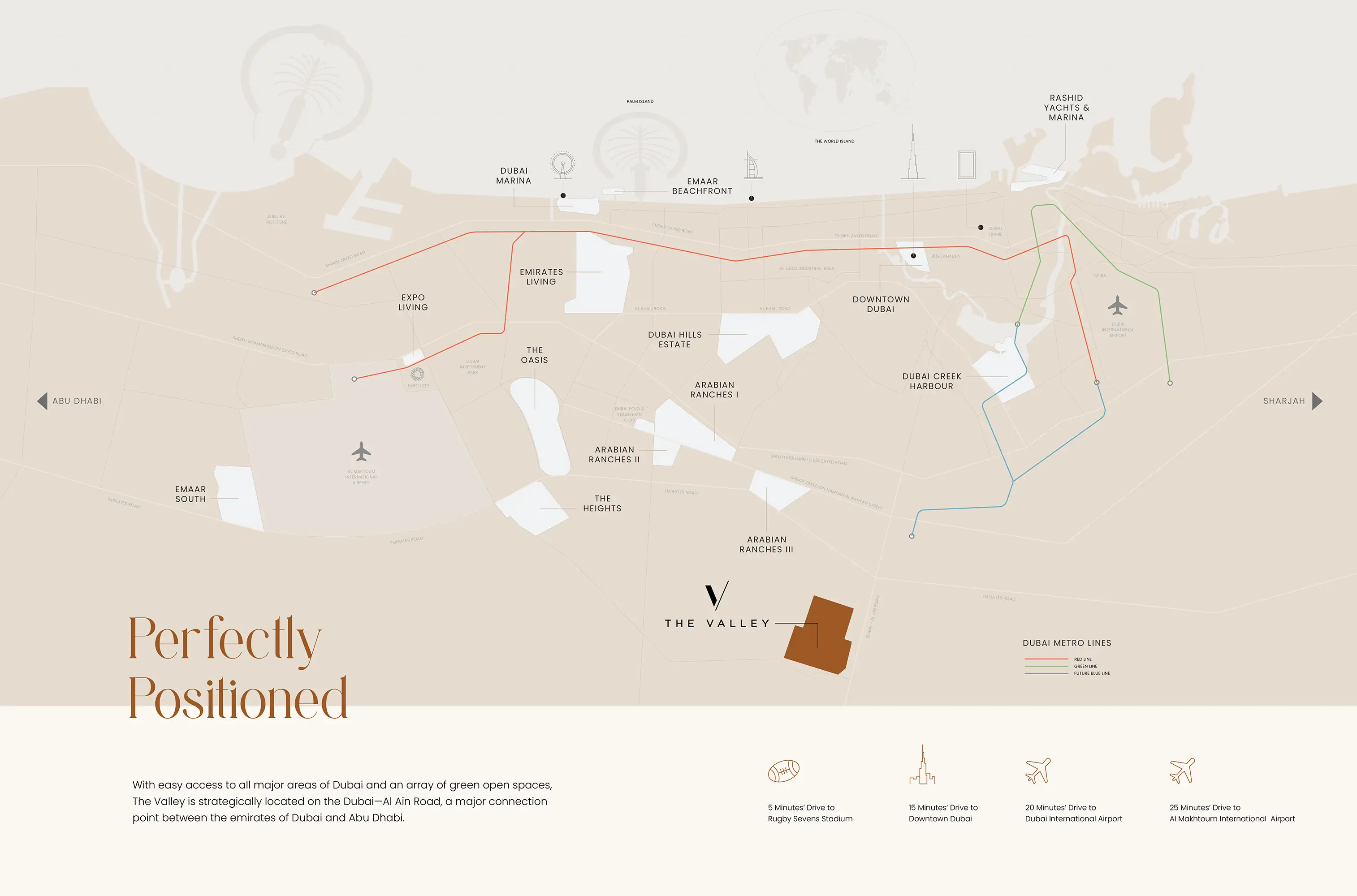 Damac Islands Dubai Location Map