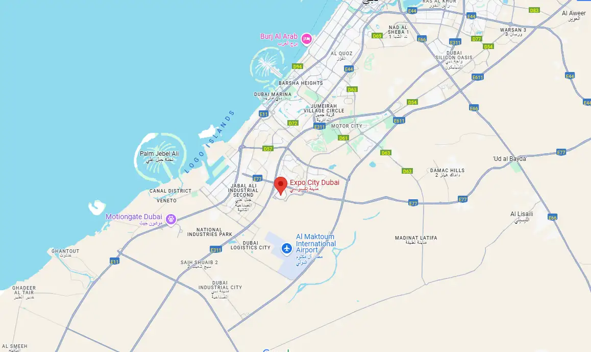 Damac Islands Dubai Location Map