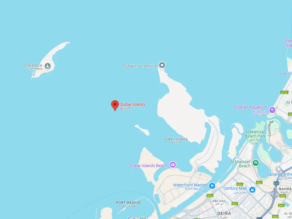 Damac Islands Dubai Location Map