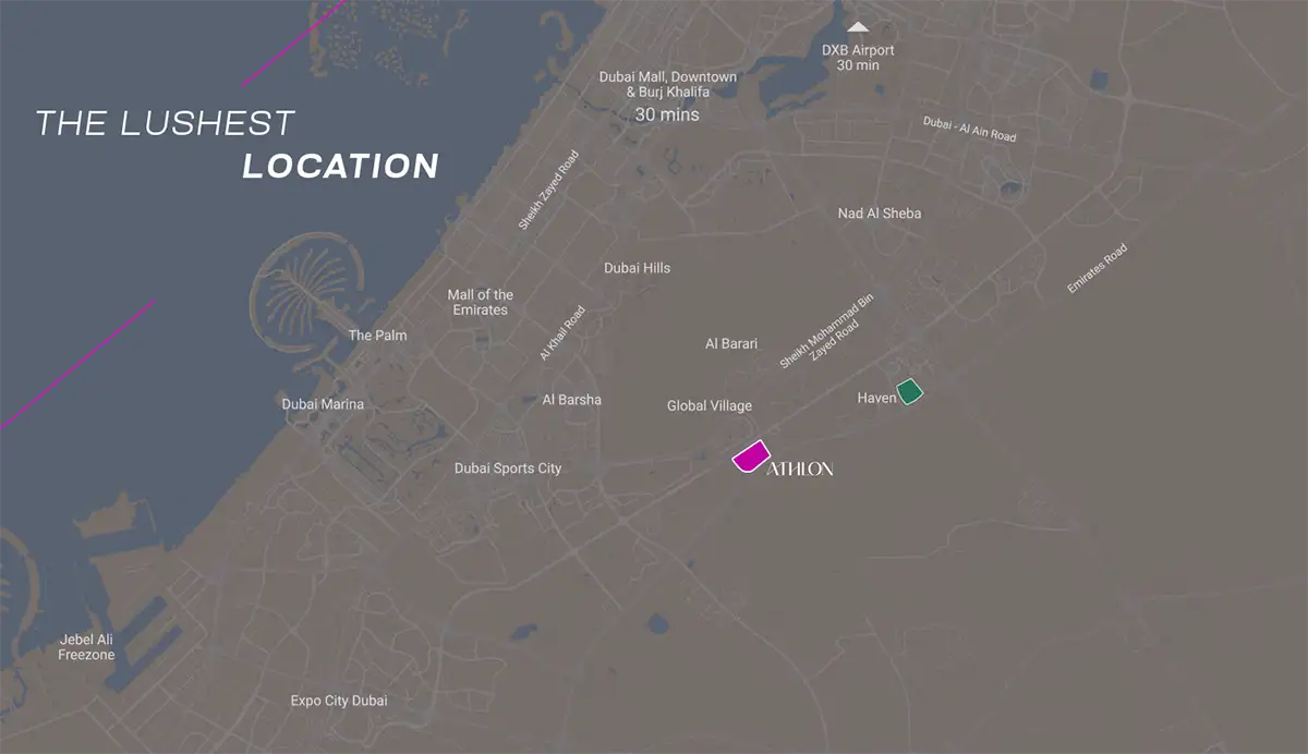 Damac Islands Dubai Location Map
