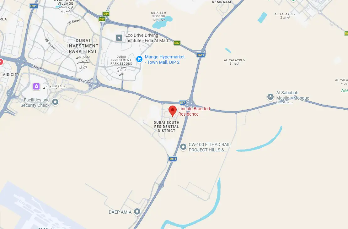 Damac Islands Dubai Location Map