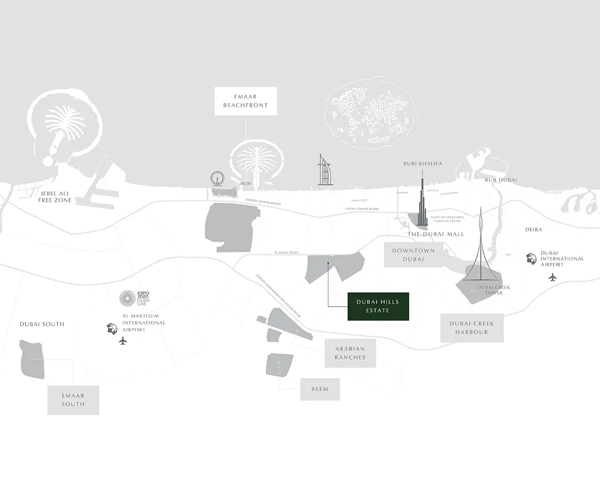 Damac Islands Dubai Location Map
