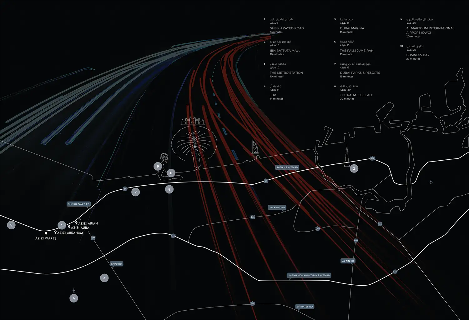 Damac Islands Dubai Location Map