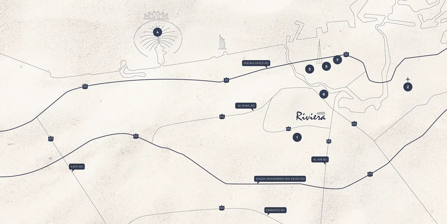 Damac Islands Dubai Location Map