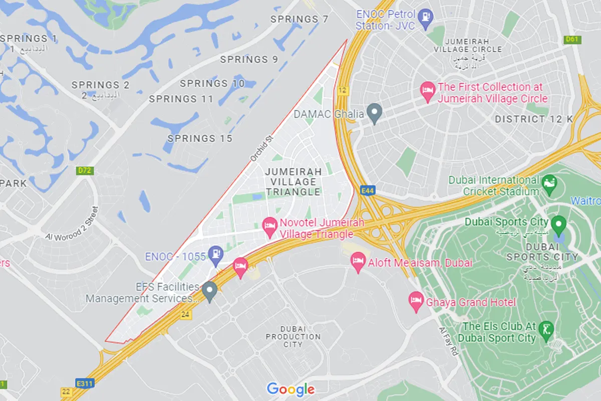 Damac Islands Dubai Location Map