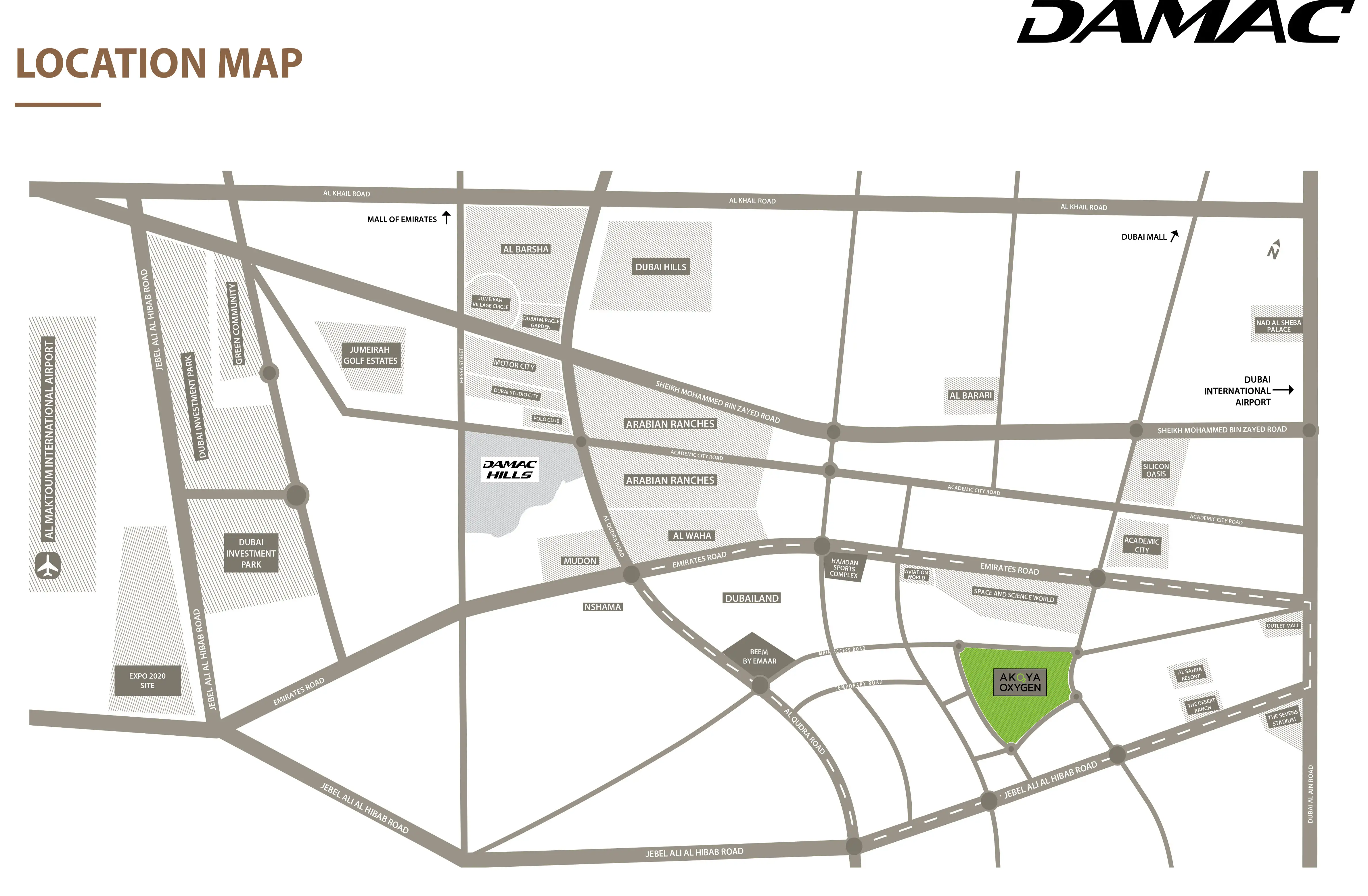 Damac Islands Dubai Location Map