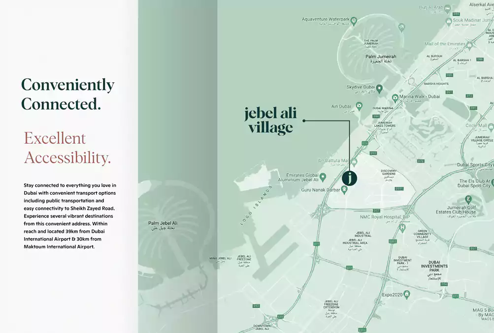 Damac Islands Dubai Location Map