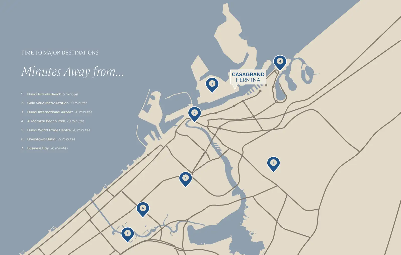 Damac Islands Dubai Location Map