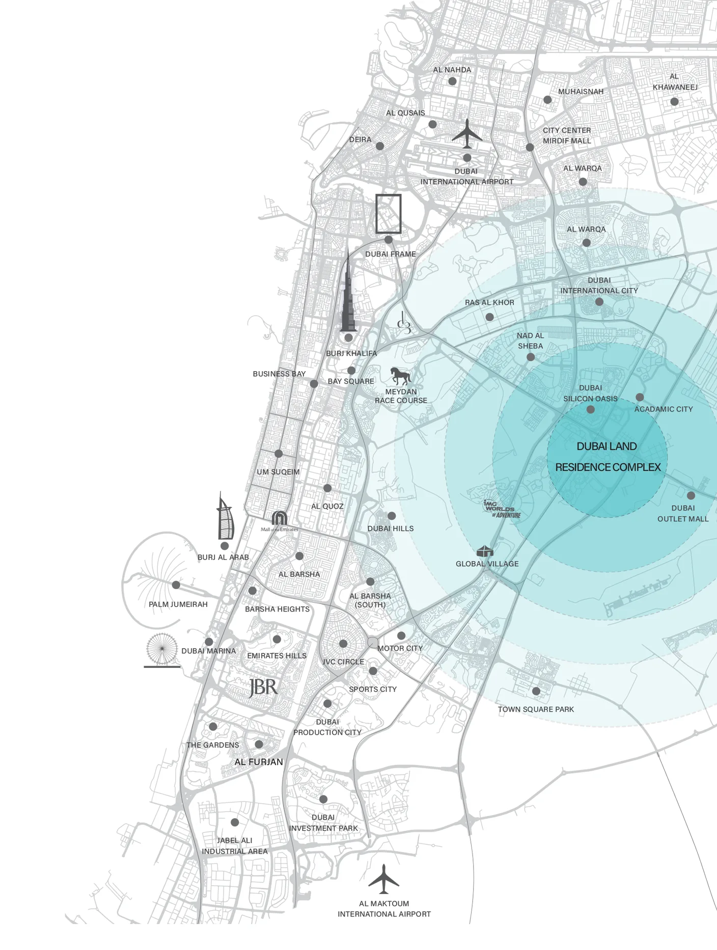 Damac Islands Dubai Location Map