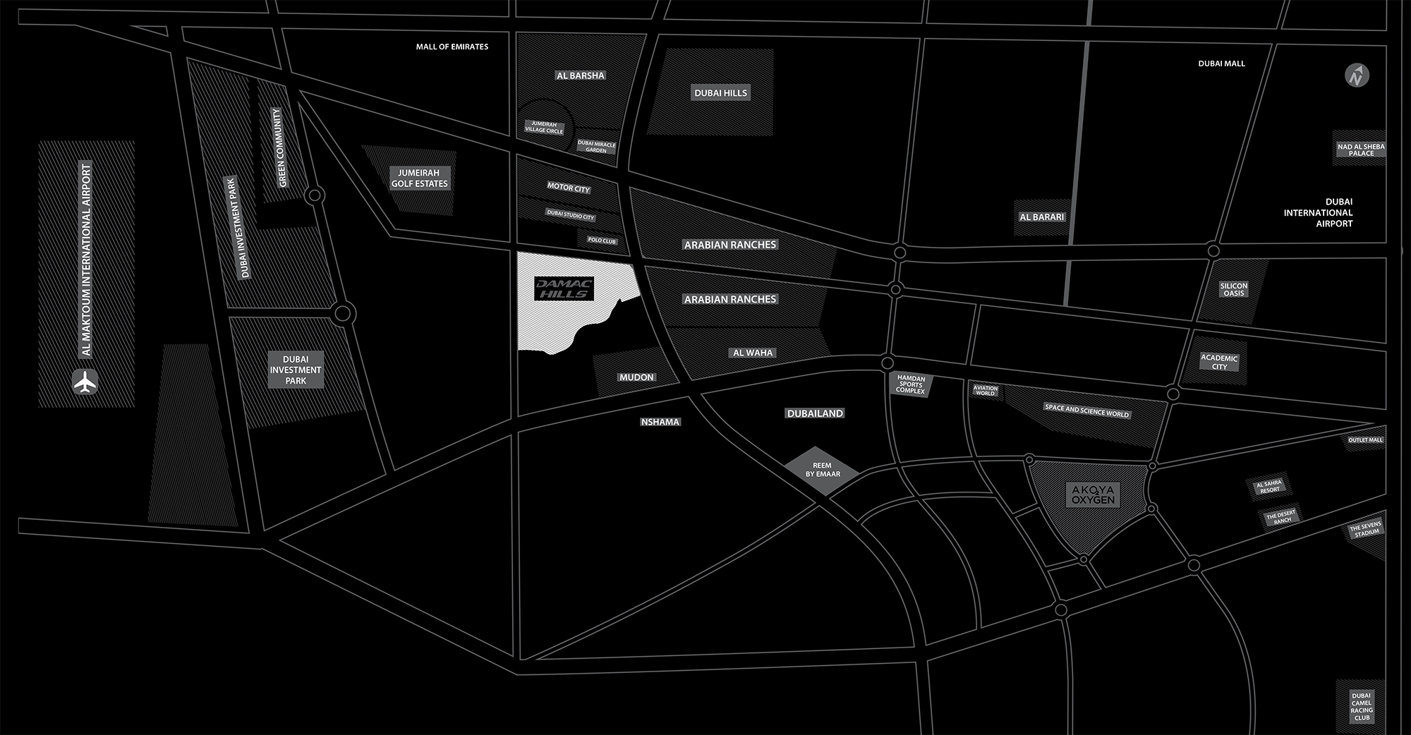 Damac Islands Dubai Location Map