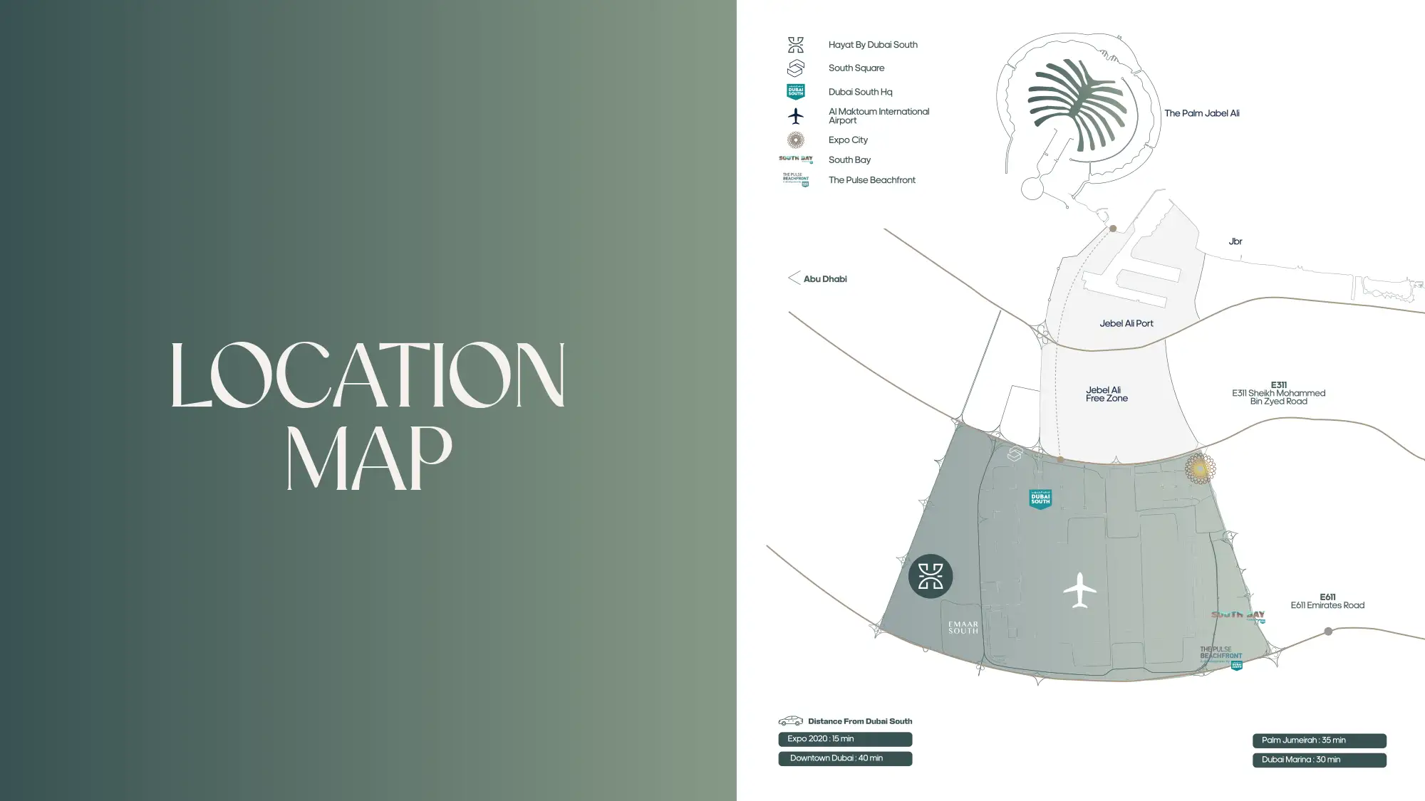 Damac Islands Dubai Location Map
