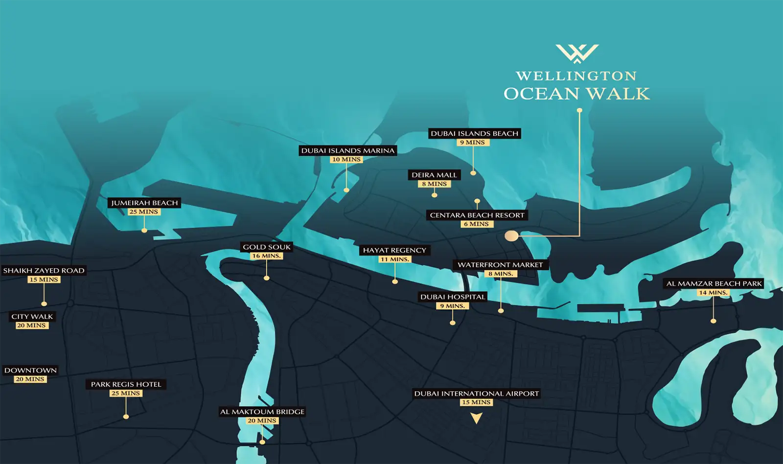 Damac Islands Dubai Location Map