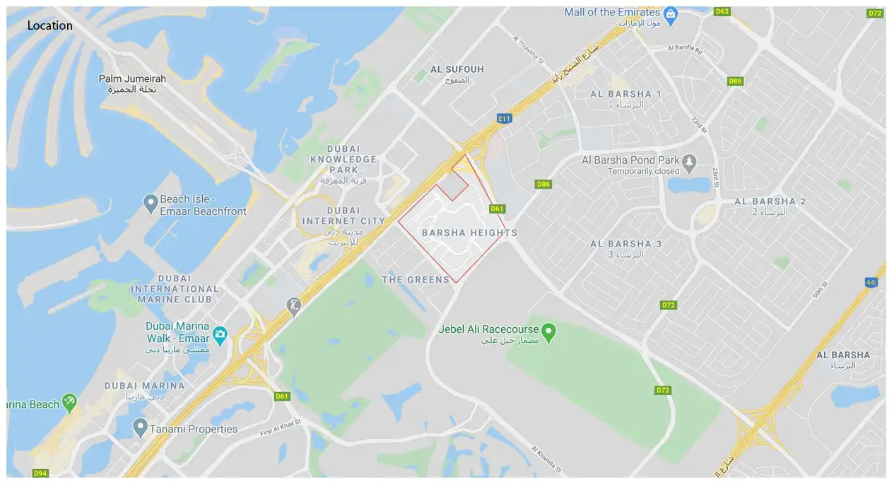 Damac Islands Dubai Location Map