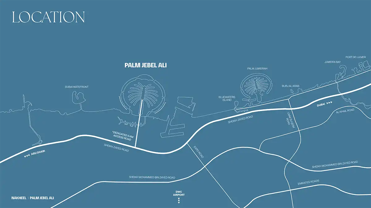 Damac Islands Dubai Location Map