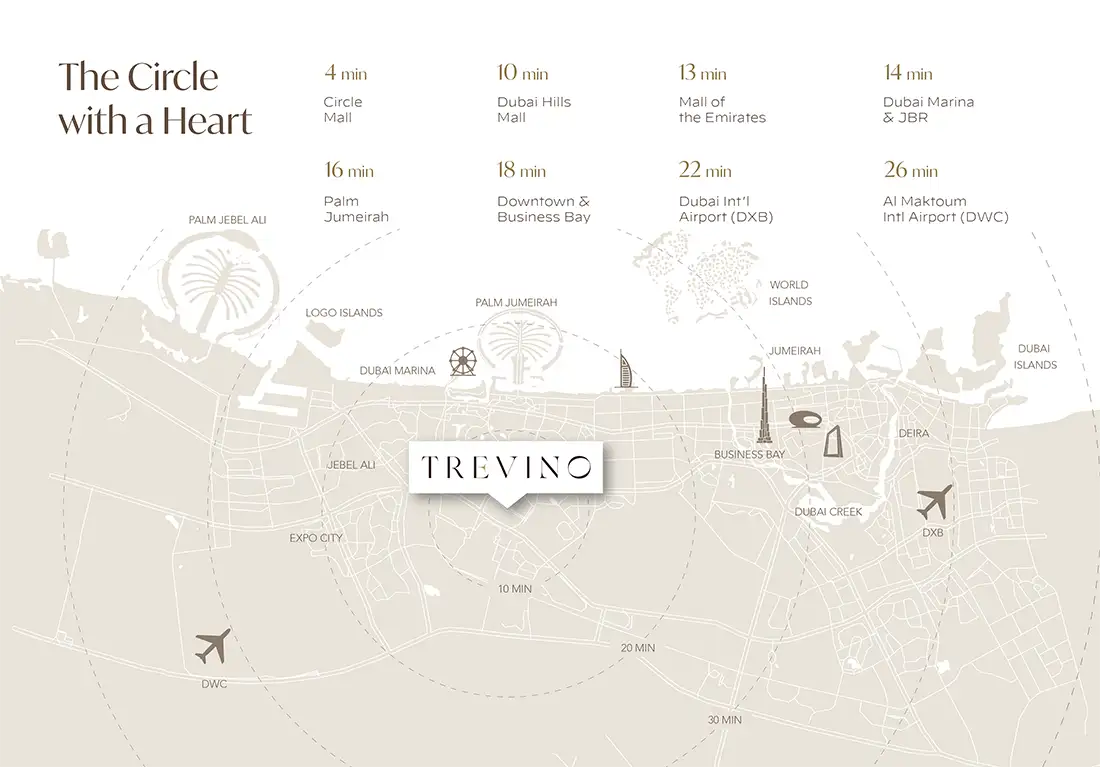 Damac Islands Dubai Location Map