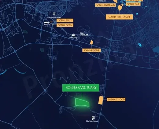 Damac Islands Dubai Location Map