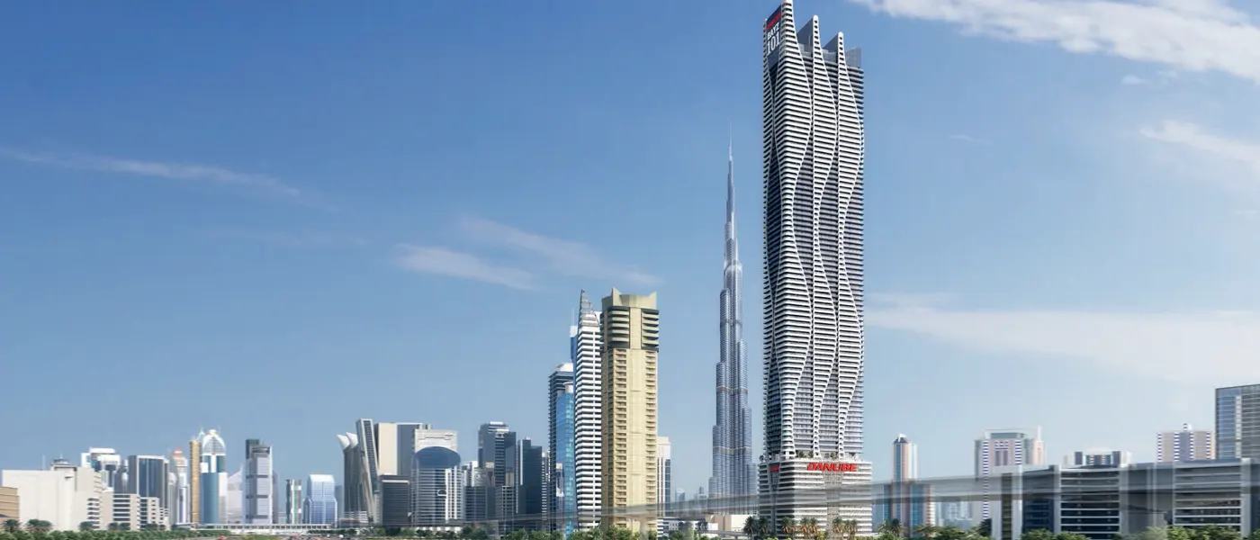 Bayz 101 that features premium design studios, 1, 2 & 3-bedroom apartments
