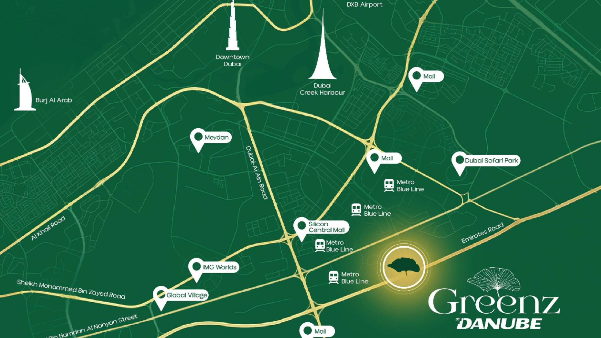 Damac Islands Dubai Location Map